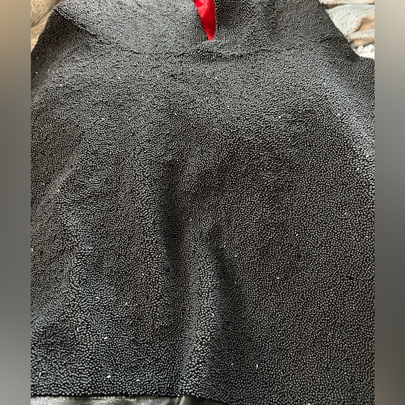 French Deal Designer Lamb's Leather Beaded Hoodie Sweatshirt | Men's Size FR 54 - Picture 8 of 10